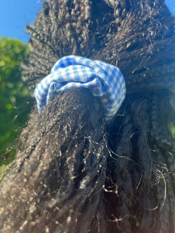 Blue Gingham Scrunchie - Image 2