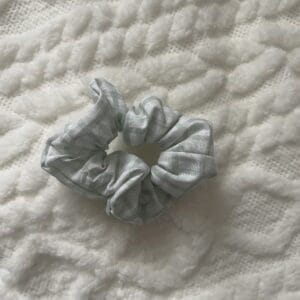 Light Green Gingham Scrunchie